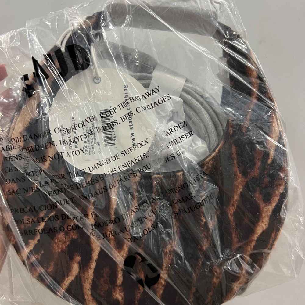 STAUD Lady Leopard Good Night Moon Top Handle Bag - Picture 6 of 15